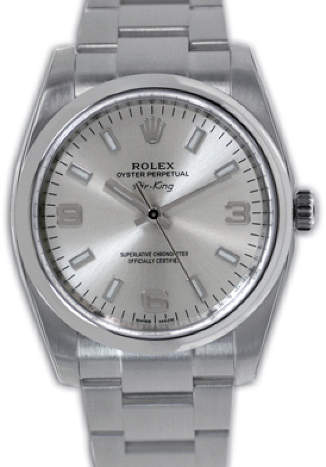 Rolex Air King 114200 Steel Silver Dial 2014